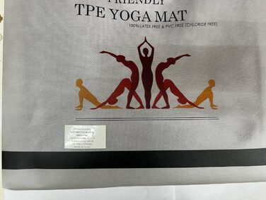 Килимок для йоги MAXYOGA, не ковзає, TPE, 183x60,6 см, темно-фіолетовий