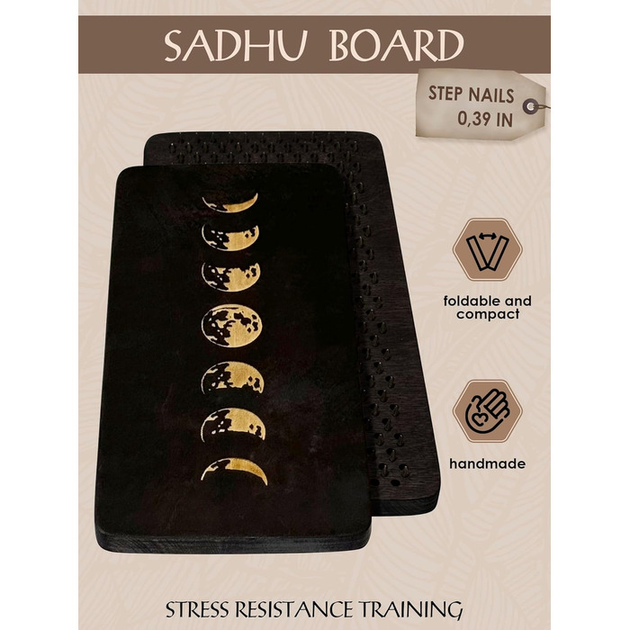 Дошка для йоги Sadhu Board, точковий масаж, медитація, цвяхи 10мм