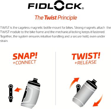 Пляшка для води Fidlock з коннектором Twist Black Розмір 450 мл Чорна 450 мл