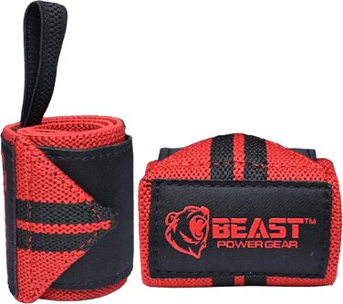 Обгортки на зап'ястя Beastpowergear 45,7 см, підтримка (чорний/червоний)