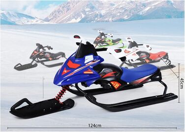 Санки Snow Racer з кермом, для дітей 4+, Червоний/Чорний