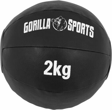 Набір м'ячів GORILLA SPORTS 1-5кг, чорний, 29см, тренувальний м'яч