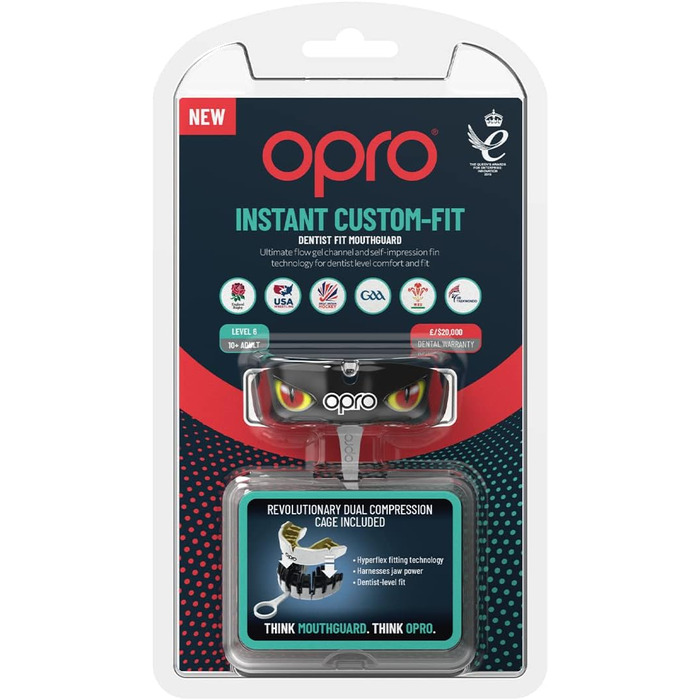 Капа OPRO Instant Custom-Fit, комфорт і захист, для дорослих