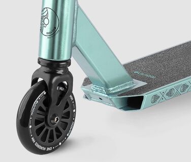 Трюковий скутер Movino Скутер Професійний скутер для фрістайлу ABEC 9 Kick Scooter з колесом 100 мм 6061 алюмінієва дека 3,3 кг Вантажопідйомність 100 кг (бірюзовий)