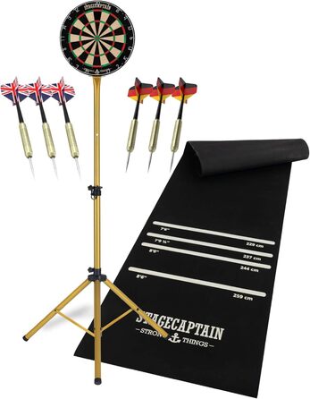 Набір дошок для дартсу Stagecaptain DBS-1715 Bullseye Pro - регульований, 6 дротиків