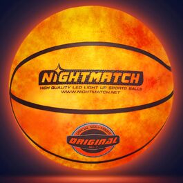 Баскетбольний м'яч NIGHTMATCH LED - розмір 7, водонепроникний, з датчиками