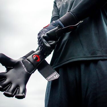 Професійні воротарські рукавички Renegade GK Eclipse з захистом пальців, розміри 7-12, контактне покриття 4+3 мм, максимальне зчеплення, захист і комфорт для чоловіків, дорослих і підлітків