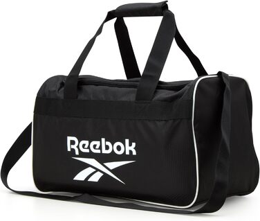Сумка-дафл Reebok Warrior II чорна з логотипом, мала, унісекс, для подорожей, спорту та ручної поклажі