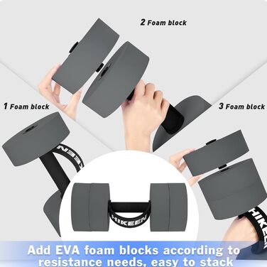 Гантелі для аквааеробіки Hikeen з EVA-піни – водні гантелі для басейну, 4 шт, для фітнесу, схуднення та тренувань у воді