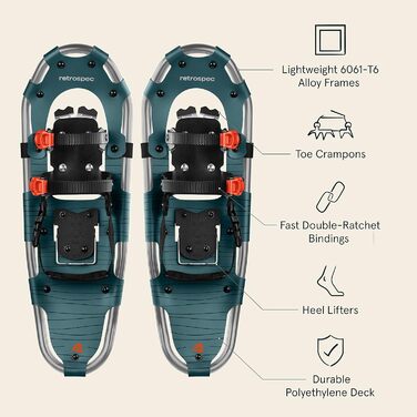 Снігоступи Retrospec Drifter унісекс, алюміній, регульований, з кишенею