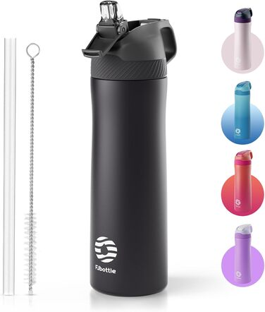 Термобутилка Fjbottle з трубочкою та кришкою, 550/710 мл, нержавіюча сталь, BPA-free, для спорту, подорожей, чоловіків і жінок, герметична