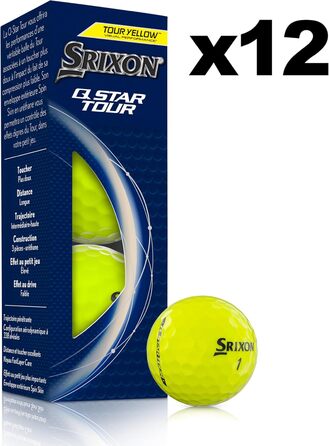 М'ячі для гольфу Srixon Q-Star Tour 5 2024 - м'якість, обертання (12 шт.)