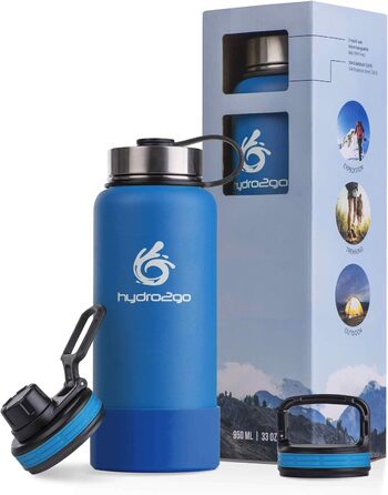 Термос hydro2go X-AlpsBottle 950 мл, небесно-блакитний