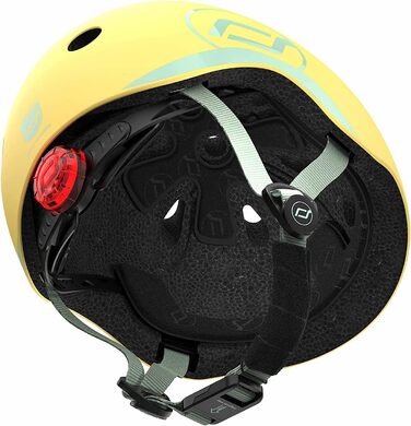 Дитячий шолом Scoot and Ride з регульованими ремінцями, матове покриття, розмір XXS, LED-світло, м'яка флісова підкладка для додаткового захисту