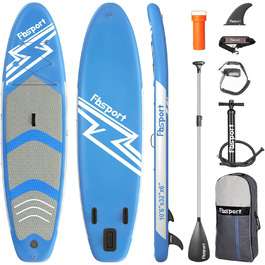 Надувна SUP-дошка FBSPORT 3,2 м з рюкзаком, веслом, насосом, плавником і ременем, протиковзке покриття, для підлітків і дорослих