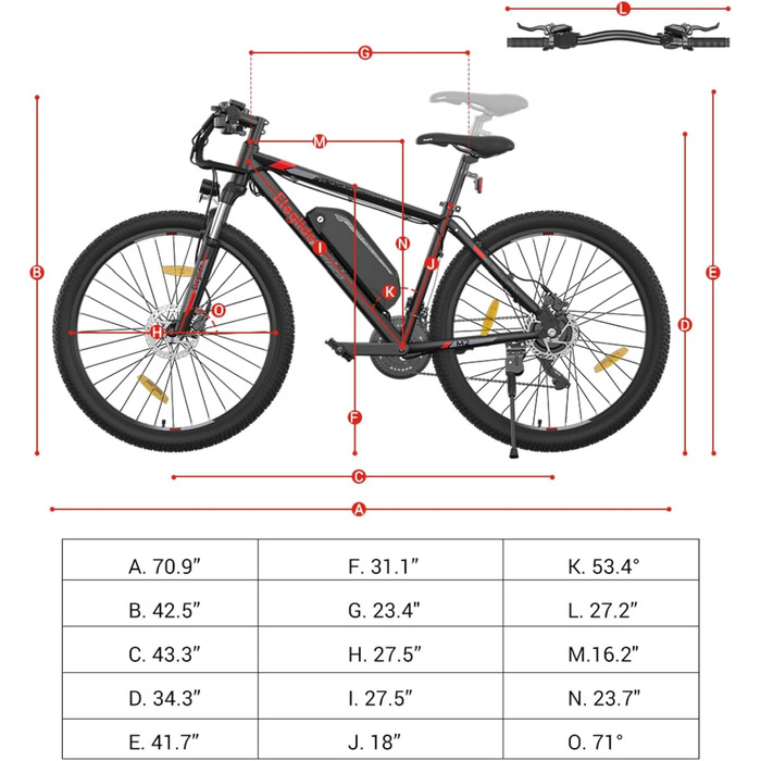 Електровелосипед Eleglide M2, 27,5/29', гідравлічні гальма, 36V 15Ah, 125 км