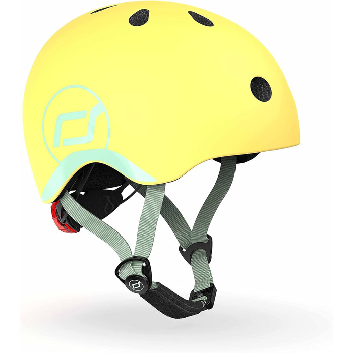 Дитячий шолом Scoot and Ride з регульованими ремінцями, матове покриття, розмір XXS, LED-світло, м'яка флісова підкладка для додаткового захисту
