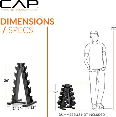 Стійка для штанги Cap, А-рама, чорна