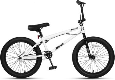 Дитячий велосипед AVASTA Hesper 20 дюймів Freestyle BMX для хлопчиків, підлітків і початківців мотокросових велосипедів, кілька кольорів (білий, Hesper-k (з гіроскопом))