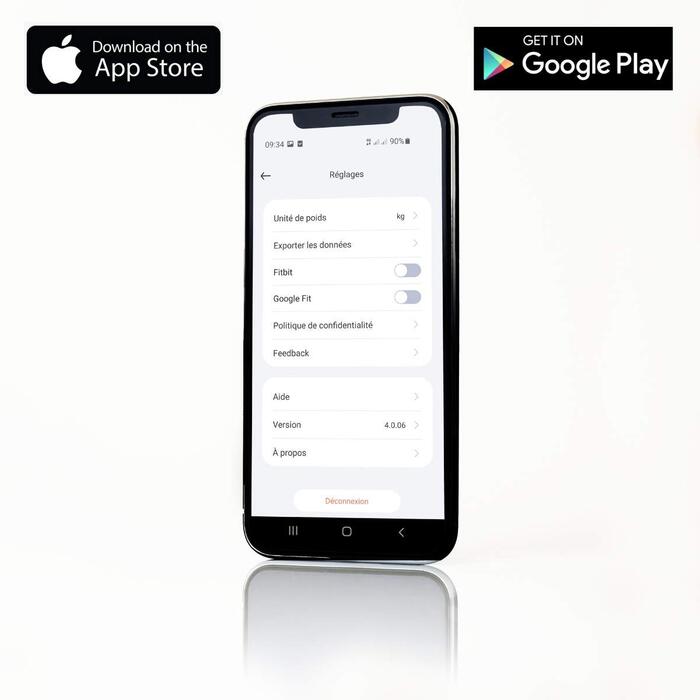 Цифрова вага для людей BAXTRAN з Bluetooth, аналізом жиру та додатком, смарт-вага, стильний дизайн, міцна електронна вага