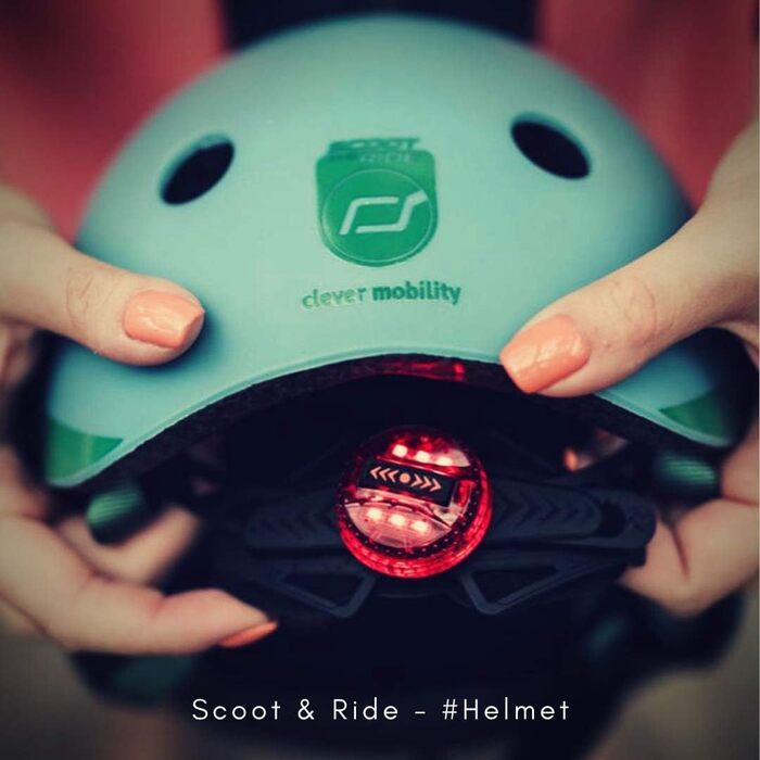 Дитячий шолом Scoot and Ride XXS з LED підсвіткою, матове покриття, регульовані ремінці, флісова підкладка