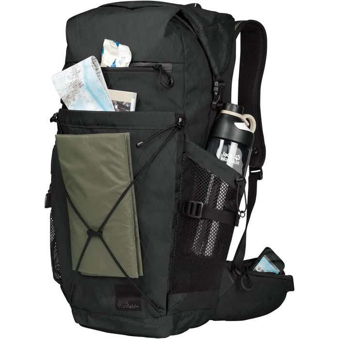 Рюкзак Jack Wolfskin Wandermood Rolltop 30 л унісекс, для туризму, чорний