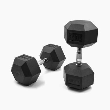 Гантелі SUPRFIT Hexagon з хром. ручкою (2 x 30 кг)