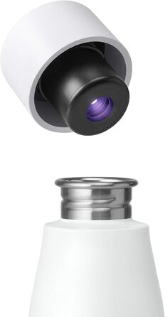 Пляшка для води LARQ Bottle Movement PureVis 710 мл — легка, самочистна, неізольована, з нержавіючої сталі, з UV-очищенням, багаторазова, для подорожей, біла/пісочна