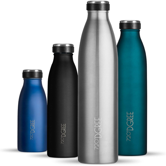 Термобутилка 720°DGREE milkyBottle 1 л, нержавіюча сталь, BPA-free, герметична, для газованої води, спорту, фітнесу, школи, кемпінгу