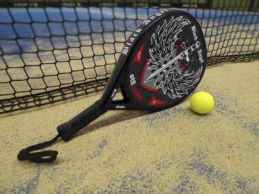 Ракетка Black Angel Padel Carbon 18K, кругла, з сумкою