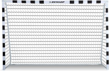 Футбольні ворота Dunlop 300x200x90 см, металеві, для тренувань, для всіх вікових груп, легке складання, чорні/білі