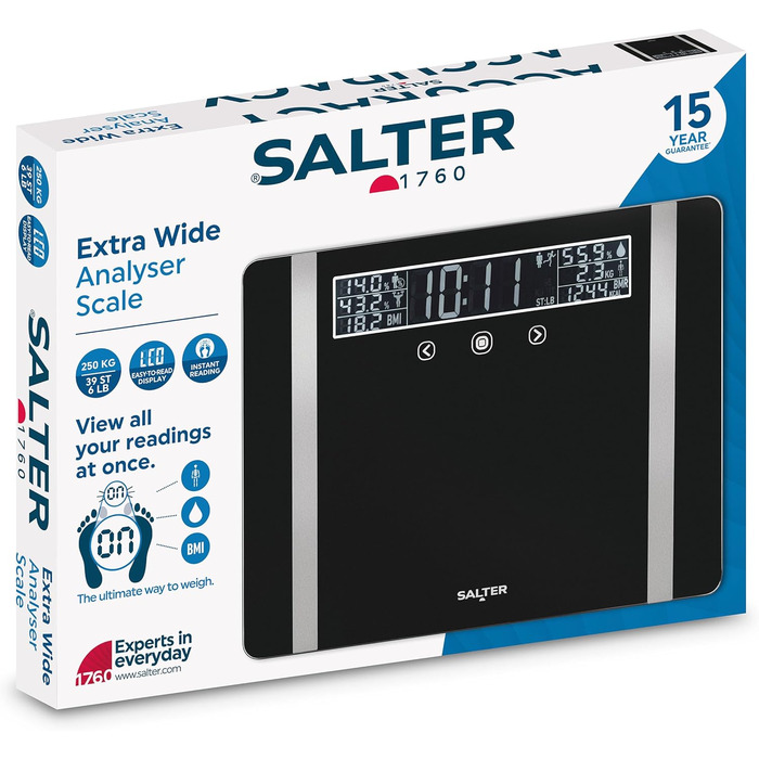 Шкала Salter Extra Wide Analyser, цифрова, 250 кг, 10 користувачів