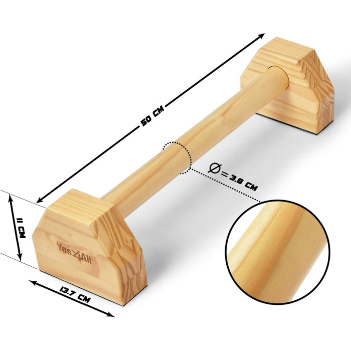 Всі ручки для віджимань, Дерев'яні/сталеві паралетки, Великі штанги для віджимання та занурення, Нековзні віджимання, Обладнання для гімнастики для приміщень та вулиці, Фітнес, Силові тренування, Bodyweight (Дерев'яні паралетки), 4