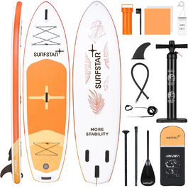 Надувна SUP-дошка Surfstar для дорослих, ультраширока з камеротримачем, шовна технологія, комплект аксесуарів, для всіх рівнів