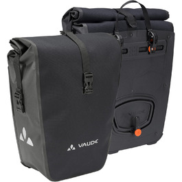 Велосипедна сумка VAUDE Aqua Back Supreme 2x24 л, водонепроникна задня сумка на багажник, міцна та екологічна, чорна, Німеччина