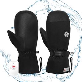 Рукавички лижні водонепроникні RIGWARL, 3M Thinsulate, сенсорні, Black L