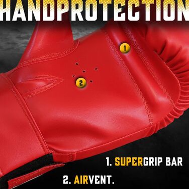 Боксерські кросівки MMA Handshoes Boxack (червоний, XL)