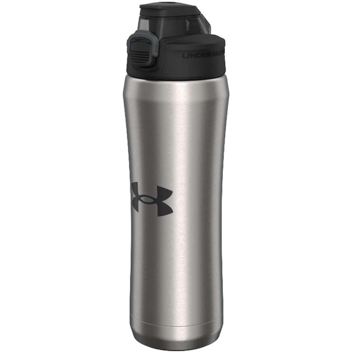 Пляшка для води Under Armour, вакуумна, нержавіюча сталь, 530 мл, з захисною кришкою, не протікає, для дітей і дорослих, для спорту та фітнесу