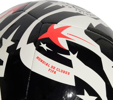 М'яч футбольний adidas FIFA World Cup Club, розмір 4, білий/чорний/червоний