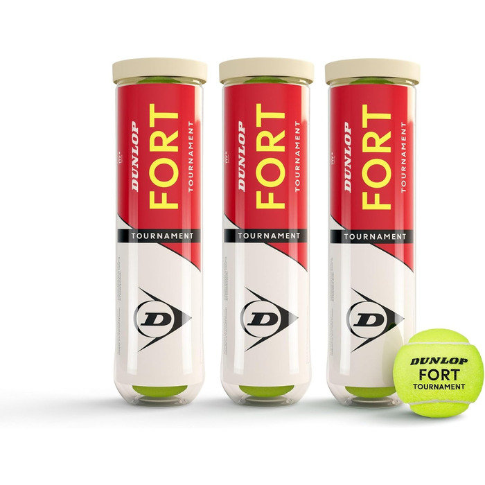 Тенісний м'яч Dunlop Fort Tournament для ґрунтових, твердих і трав'яних кортів