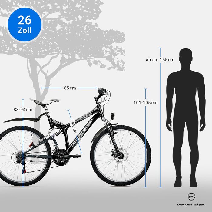 Велосипед 26 MTB, 18 швидк., дискові гальма, підвіска, від 155 см"