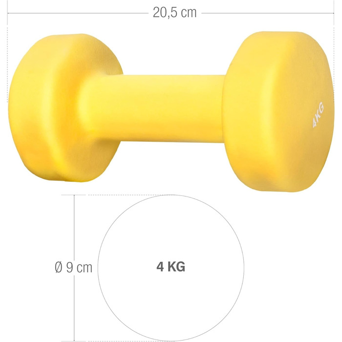 Неопренові гантелі GORILLA SPORTS - Набір з 2, 2x0.5кг, 2x1кг, 2x2кг, 2x3кг, 2x4кг, 2x5кг, 31кг Повний комплект, не ковзає - Гантелі, Обважнювачі, Набір гантелей, Гантелі, Гімнастика Гантелі, Фітнес (и) 8кг (2x4кг))