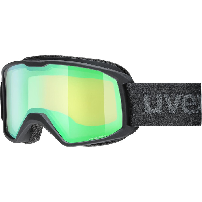 Гірськолижні окуляри uvex Unisex Elemnt Fm (Упаковка з ук) (One Size, чорний килимок/зелений-LGL)