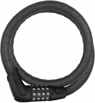 Велосипедний тросовий замок ABUS Steel-O-Flex Tresorflex 6615C з кодовим механізмом і кріпленням, сталевий, рівень безпеки 5