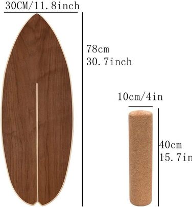 Балансувальна дошка для дому Surf Style з роликом, для тренувань балансу, стабільності та зміцнення м'язів кора, фітнес та бордспортів