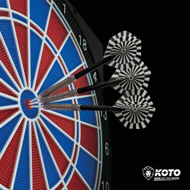 Електронна дартс-дошка KOTO Royal 580 з 6 м'якими дротиками, 36 ігор та 580+ варіацій, багатокористувацький електронний дартс