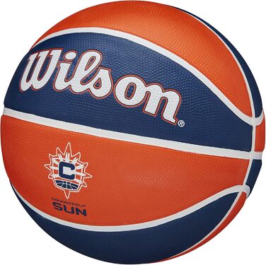 Баскетбольні м'ячі WILSON WNBA Team Tribute - офіційний продукт для жінок, розмір 15,2-72,4 см (Connecticut Sun)