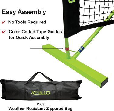 Переносна сітка для піклболу Xcello Sports з чохлом