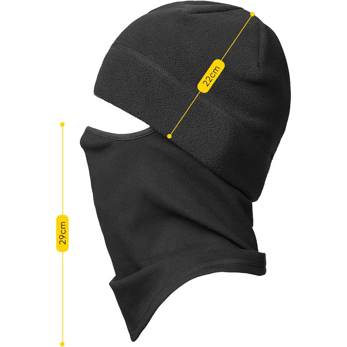 Маска для обличчя Snowledge Ski Balaclavas (S-4XL, чорна)