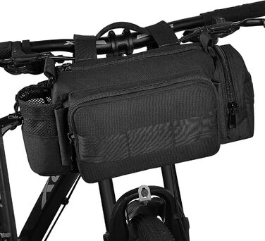 Велосипедна сумка BraveHawk OUTDOORS на кермо, тактична поясна сумка з водостійкого нейлону 900D, багатофункціональна, міцна, MOLLE, для велосипеда та туризму, велика